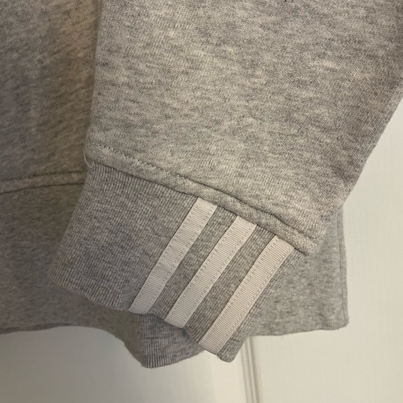 Grey Adidas Cropped Hoodie - Picture 5 of 5